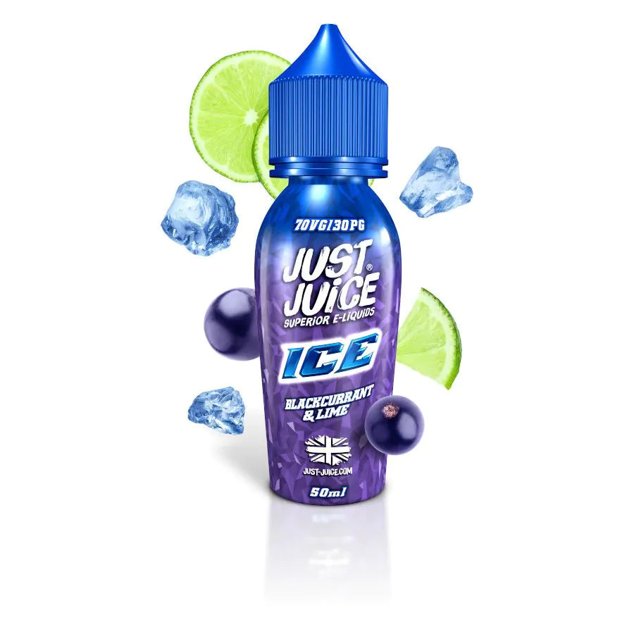 Just Juice 60ml | Blackcurrant & Lime Ice | Wholesale