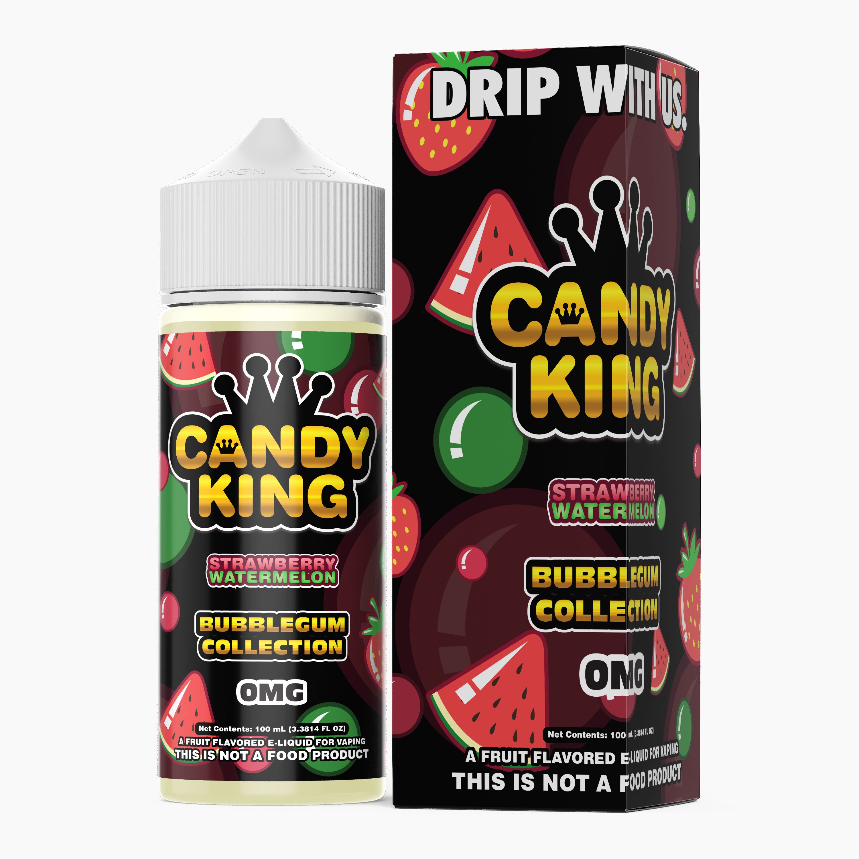 Candy King | 100ml | Bubblegum Collection | Strawberry Watermelon | Wholesale
