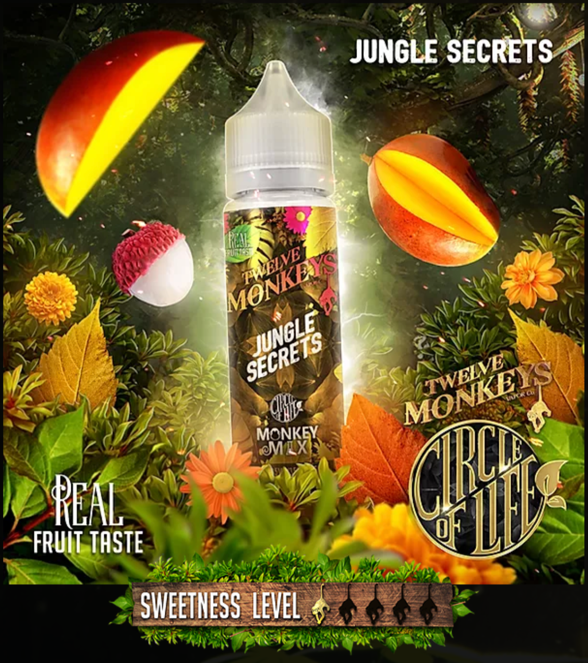 12 Monkeys Vapor Co. | Circle of Life | Jungle Secrets | Mango Lychee | Wholesale