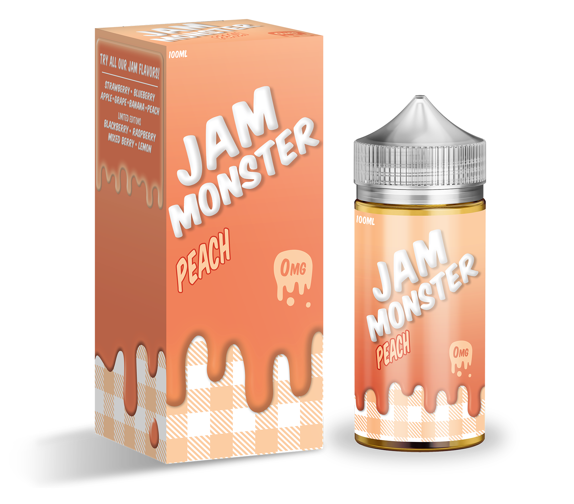 Jam Monster | Peach 100ml Bottles | Wholesale